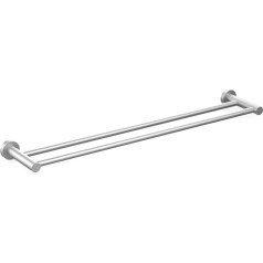 Anjuer Double Towel Rail 60cm Vannas istabas dušas dvieļu turētājs Double Towel Rail Wall Mounted 10kg