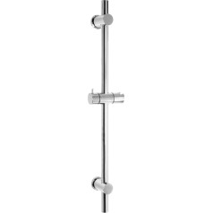 WENKO Power-Loc Shower Rail, No Drilling Required, Stainless Steel with Adjustable Shower Head Bracket and 2 Sliding Wall Brackets, 2.5 x 70 cm (W x D x H), Chrome