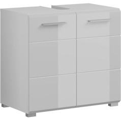 homes&jones Lina Bathroom Vanity Unit 60 x 56 x 34 cm Wood Composite White High Gloss