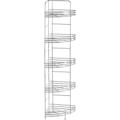 Premier Housewares Duschregal 1600559 silberfarben, Chrom, 21x21x86