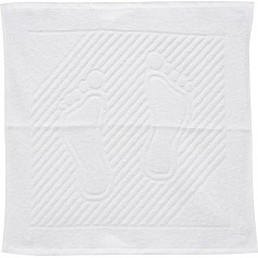 AERZETIX - C69886 - Hand Towel with Foot Motif 50 x 50 cm 100% Cotton 440 g/m² - White - Wiping Cloth, Textiles for Toilet, Bathroom, Kitchen, Cleanliness, Absorption, Guest Towel