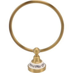 YWBL-WH Towel Ring Antique Brass Towel Rail Vannas istabas sienas ar zilu un baltu porcelāna koroziju