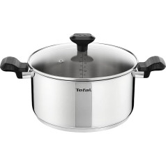 Tefal Comfort Max C9734604 24 cm panna ar stikla vāku un indukciju Nerūsējošais tērauds Ergonomiski rokturi Siltuma izolēta sautēšanas panna