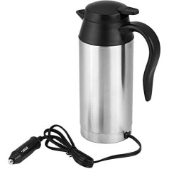 Keenso Car 12 V 750 ml Kettle Portable Stainless Steel Heating Drinking Cup Travel Kettle Thermos for Heating Water Coffee Tea