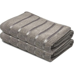 Towelogy® Luksusa 100% organiskās ēģiptiešu kokvilnas Jumbo vannas dvieļu komplekti, lieli, superabsorbējoši, 500 gsm, 2 iepakojumi, sudraba krāsā