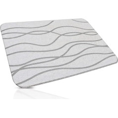 Diatomaceous Earth dušas paklājiņš - neslīdošs, īpaši absorbējošs, ātri žūstošs, vannas istabas grīdas akmens plāksnes vannas paklājs - Magic Stone Bath Mat - videi draudzīgs akmens vannas paklājs