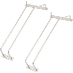 Dianoo Stemware Racks 2 Pack 27.5cm nerūsējošā tērauda vīna glāzes statīvi zem skapja vīna glāzes turētāja Stemware Hanging Shelves Wire Wine Glass Hanger