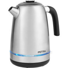 Petra PT5557VDE 1,7L Lumie Wasserkocher - 360° Drehbasis, BPA-Frei, LED-Beleuchtung beim Kochen, Otter-Steuerung, Anti-Kalk-Filter, Ansicht Fenster, Trockenschmelzsensor Auto-Ausschaltung, 2200W