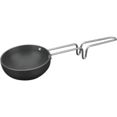 WhopperIndia Nonstick & hart eloxierte Tadka-Pfanne/Gewürz-Bräter/Vagharia mit langem Griff