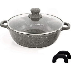 Nice cooker ® Roc-Tec® Real Stone Particles nepielipīga panna visiem siltuma avotiem, ieskaitot indukciju + cepeškrāsni (24 cm)