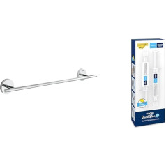 GROHE Start Cosmopolitan 41166000 Vannas dvieļu turētājs (šuves izmērs 430 mm, materiāls: metāls, slēptā fiksācija), hroms, ar līmi vannas istabas piederumiem