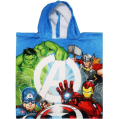 Jūras atriebēji Marvel supervaroņi Pončo halāts Micro Cotton 100 x 50 cm, 100% PL, daudzkrāsains