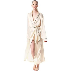 JASMINE SILK Luxury Pure Silk Kimono Bathrobe Nude, nude