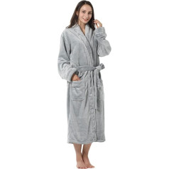 Sieviešu halāts Soft Warm Fleece Bathrobe Plush Šalle apkakle Bathrobe sievietēm