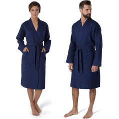 Möve Bademäntel unisex Kimono Mājas apģērbs deep sea - 596