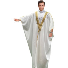 Desert Dress Bisht Cloak arābu Dress Thobe Saūda Arābijas Vīriešu Robe Eid Coat Mishlah Sheikh Royalty Omani Dubai Messi FBA