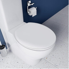 Croydex WL601422H Flexi-Fix Grasmere Always Fits Never Slips WC-Sitz antibakteriell, weiß, 43,5 x 38 x 5 см