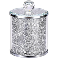 BTSKY 1 x Crushed Diamond контейнер для хранения с крышкой блеск стеклянная банка для сахара кофе чай конфеты кухня стекло современный декор счетчик 