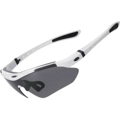 Rockbros Fotohromās velo brilles ar UV 400 filtru, baltas