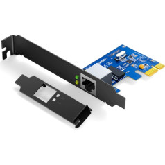 PCI-E Gigabit 10/100/1000Mbps tinklo plokštė - juoda