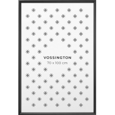 Vossington Picture Frame 70 x 100 cm Black - moderns rāmis ar slīpētām malām - plakātu rāmis - liels - rāmis 1 attēlam, plakātam vai puzlei 70 x 100 cm formātā (100 x 70 cm)