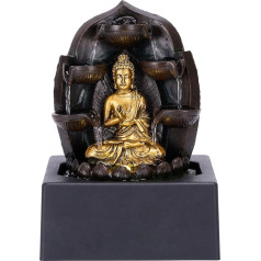 TERESA'S COLLECTIONS Buddha Brunnen für Zimmer deko, Tischbrunnen, Wasserbrunnen mit reflektierender Beleuchtung, Zuhause, Büro, Garten Dekoration，Mutter Tochter Geschenk