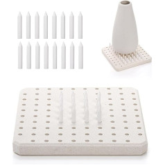 ZENFUN Oven Stilts Support Nails Keraminis ugnies kilimėlis Keraminis ugniai atsparus palaikymo padas Aukštos temperatūros atsparūs degimo krosnies įrankiai Keramikos, molio keramikos, keramikos amatininkų aksesuarai