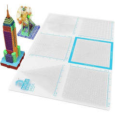 3Dmate 3D Pen Mat daudzfunkcionāls silikona 3D dizaina paklājs 3D drukāšanas pildspalvai ar zīmēšanas veidnēm un šabloniem - 18 x 12 collas