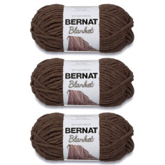 Bernat Blanket dzija Taupe 3 Pack 150g Polyester 6 Super Bulky 90m Adīšana Tamborēšana Amatniecība un Amigurumi Chunky Chenille dzija