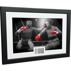 12 x 8 A4 Floyd Mayweather VS Manny Pacquiao Autogrammkarte Foto Bilderrahmen