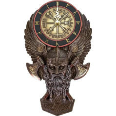 VOGLER Joh. Vogler GmbH Veronese Viking Wall Clock 29 cm Figūriņa Bronzēts ar rokām krāsots pulkstenis Dāvanu ideja