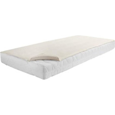 Dormisette Q59 Molton-Matratzenauflage, 100/200 cm, Baumwolle/Zwirn-Calmuc, Creme/Beige