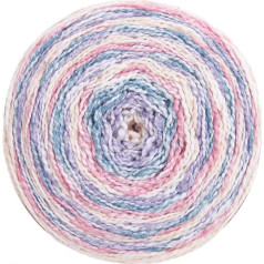 Bobbel Cotton Gradient Rico Creative Cotton Stripes 05 Rainbow, 250 g Gradient vilnas kokvilnas tamborēšanai vai adīšanai