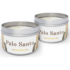 Chandelita Palo Santo aromātiskās sveces Aromterapija gaisa attīrīšanai un garīgai dziedināšanai un attīrīšanai ar Palo Santo un sojas vasku relaksācijai, meditācijai un čakru dziedināšanai