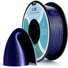 ZIRO PLA 1,75 mm spīduma filaments 1,75 mm 3D printeru filaments PLA 1,75 mm Diamond Series 1 kg, izmēru precizitāte +/- 0,03 mm, Diamond Blue