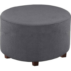 C / N apaļa elastīga elastīga kāju taburete dīvāns Bean Bag sēdeklis sedz krēsls Slipcover Grey