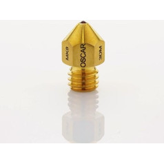 Oscar3D Brass MK8 Ruby antgalis 3D spausdintuvui [VARIO] - Ruby antgalis E3Dv6 Design FDM, 3D spausdintuvų priedai, pagaminti Vokietijoje (Filamentas 1,75 mm / antgalio skersmuo 0,4 mm)