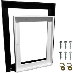 ARTNOVA Koka ēnu rāmis audeklam 24 x 30 cm (melns) I Picture Frame Shadow Strip Canvas Frame Dekoratīvs stiegrojums Rāmis gleznošanai Attēli, jau samontēts un gatavs lietošanai