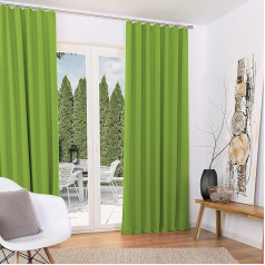 Beautissu Amelie Thermal Curtain 140 x 245 cm; Ruffle Tape aizkars Aizsargi pret aukstumu un siltumu, izolējoši - aizkari Dažādas krāsas, 2 komplekti