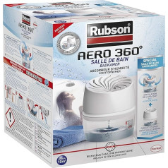 Rubson AÉRO 360° gaisa susinātājs vannas istabai, sausinātājs un kondensācijas filtrs, 1 ierīce + 1 uzpildes komplekts 450 g