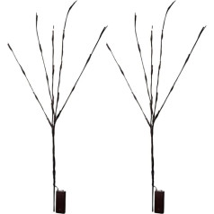 Mobestech 2 Pack 20 LED Tree Light Willow Branch Battery Operated Ziemassvētku dekorēšana Warm White