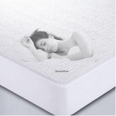 EpiCook matrača aizsarglīdzeklis Mattress Topper Waterproof 90 x 190 cm Large Cover 25 cm Anti Dust Mite Anti Bed Bug Mattress Protector Protector Cover for Washing Machine Oeko Standard Certified