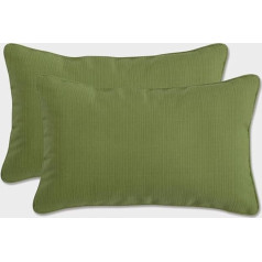 Pillow Perfect Outdoor Forsyth taisnstūra formas metamie spilveni, 2 gabali, zaļš