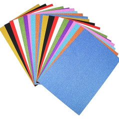 ZoZoMaiy 20 loksnes Glitter Paper Card A4 Glossy Craft Paper 10 krāsas Glitter Card 250 g/m² DIY Craft Album Craft Scrapbooking Birthday Party Decoration