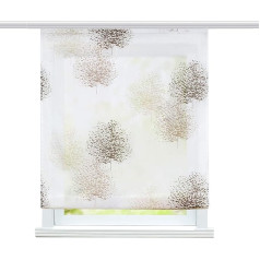 ESLIR romiešu žalūzijas Dzīvojamā istaba romiešu aizkars ar Velcro lentu Aizkari Virtuves caurspīdīga lente Roller Blind Modern Voile Tree Pattern W x H 120 x 140 cm 1 gab.