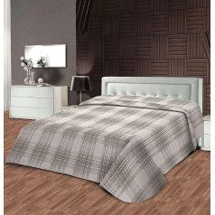 CosìCasa - Gultas pārklājs Bedspread Throw Double Bed Extra Large - Quilt Throw Bedspread - mīksts un mazgājams veļas mazgājamā mašīnā - viegla vasaras sega, gultas pārklājs, stepēts (pelēks raksts, 250 x 250 cm)