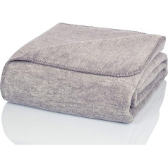 Glart Cuddly Blanket Grey Mottled 130 x 170 cm Mīksta un silta vilnas sega īpaši pūkaina dīvānam un dīvānam Ideāli piemērota kā gultas pārklājs vai dīvāna pārklājs. Bez piedurknēm