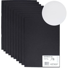 Artway 2302474 140gsm mīksta muguras burtnīca Softback Papīrs melns