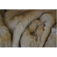 Super luksusa mākslīgās kažokādas auduma materiāls Superior High Pile Beige - Superior Long-Haired Beige, 1 m - 150 cm x 100 cm