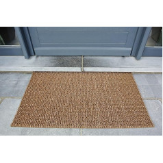 AstroTurf Classic Doormat ieejas paklājs iekštelpām un ārtelpām, nepārspējamas tīrīšanas īpašības, polietilēns, kokosriekstu brūns, 90 x 55 x 2 cm